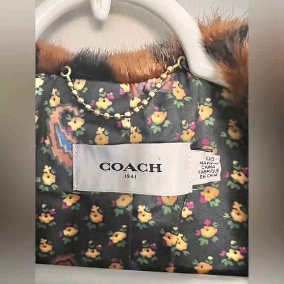 NWOT Coach Leather Trim Coat Size 00/ XS Jacket - Picture 5 of 9